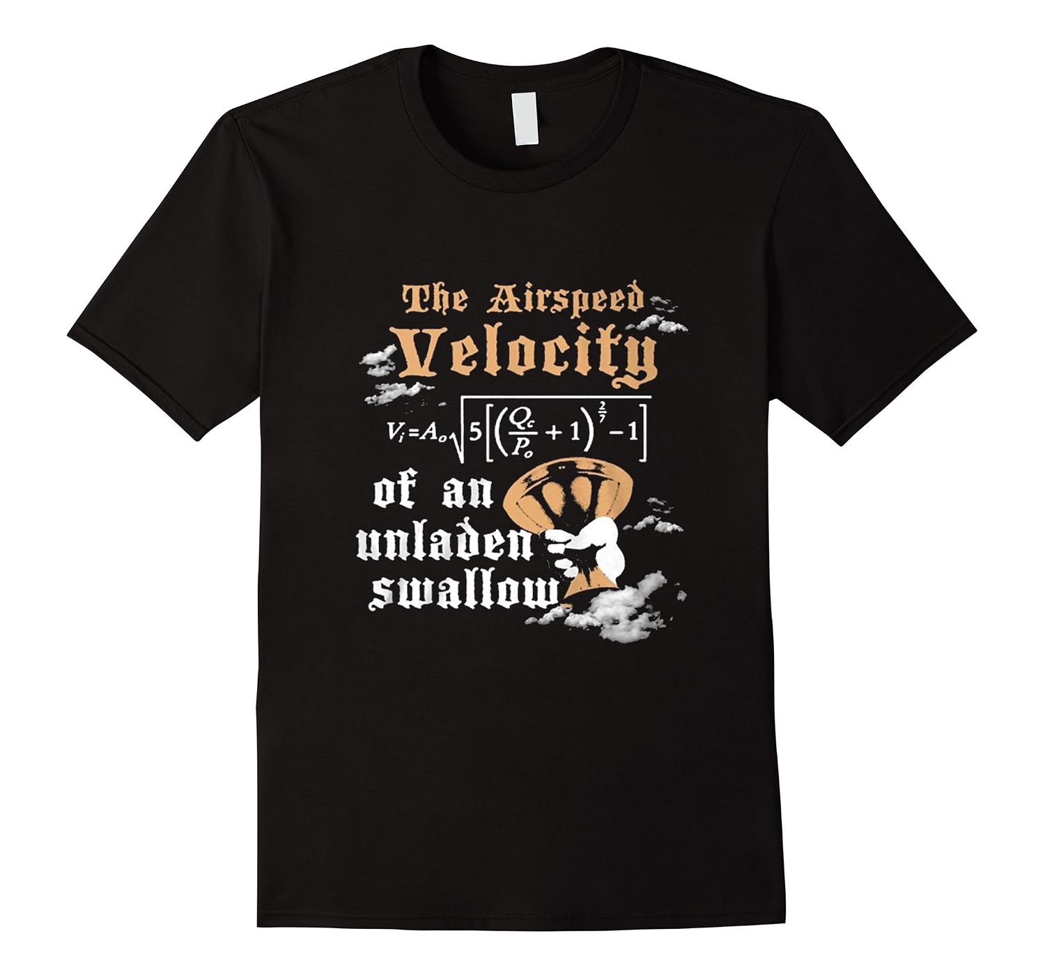 The airspeed velocity of an unladen swallow t shirtCL