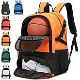 AIRTTUZ Basketball Bag Backpack, Large Capacity Sports Equipment Bags for Basketball, Soccer, and Volleyball.