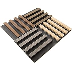 Art3d 4-Pack 6 x 6 Inch WPC Wood Slat Wall Panel