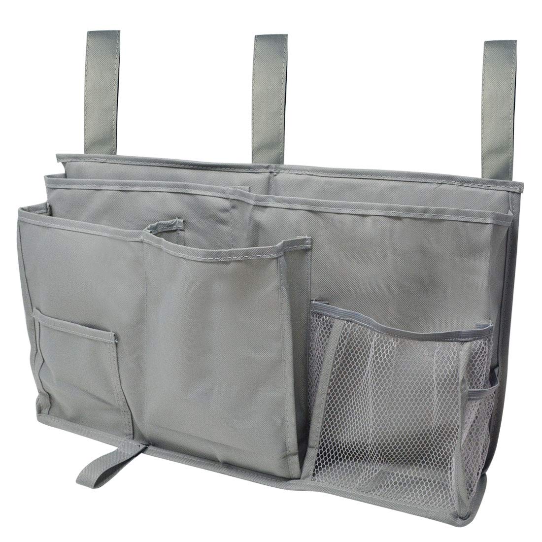 Bedside Storage Bag (8 Pockets) Tongcloud Caddy Hanging Organizer for Headboards, Bed Rails, Dorm Rooms, Bunk Beds, Apartments, Bathrooms