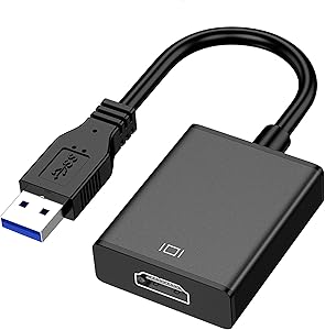 USB 3.0 to HDMI Adapter, 1080P Multi-Display Video Converter for Laptop PC Desktop to Monitor, Projector, TV.