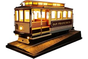 San Francisco Cable Car Lamp, Vintage Miniature Streetcar Night Light, 3D Printed Cable Car Light, Decorative San Francisco L