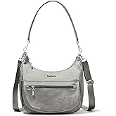 Baggallini Modern Pocket Half Moon 11"x10.5" Shoulder Women W/Replaceable Straps Converts to Crossbody Bag