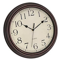 Foxtop 14 Inch Wall Clock Battery Operated Silent