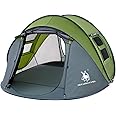 4 Person Easy Pop Up Tent,9.5’X6.6’X52'',Waterproof, Automatic Setup,2 Doors-Instant Family Tents for Camping, Hiking & Trave