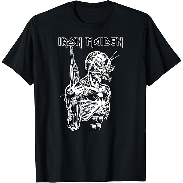 Iron Maiden Somewhere Back in Time T Shirt Size S Black | Amazon.com