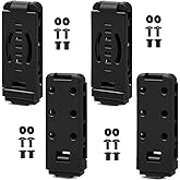 Relaxweex 4 Pack 3 Inch Holster Belt Clips Knife Belt Clip Kydex Holster Adjustable Molle Attachment Adapter with Mounting Hardware Panel Mounts Straps Tools for Vests Backpacks