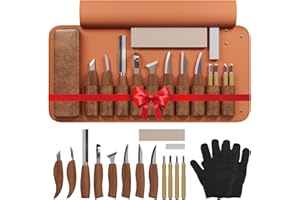 RexTact Wood Carving Kit 16PCS Hand Carving Tool Set, Deluxe-Whittling Kit, Wood Carving Knife Tools for DIY Wood Carving Projects, Sculpture, Crafting for Carpenter Experts & Beginners 2024 Upgraded