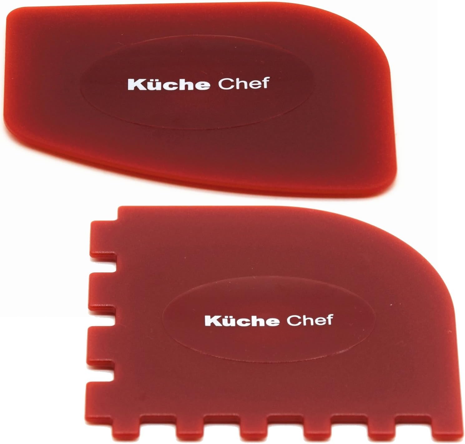 Cast Iron Pan and Grill Scraper, made from durable polycarbonate, BPA free. Heat resistant to 275-degree F