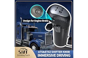 HCXLELD SimWayTech USB Truck Simulator Shifter Knob for ATS & ETS2 compatibled with Logitech G25 G27 G29 G920 G923 Thrustmast