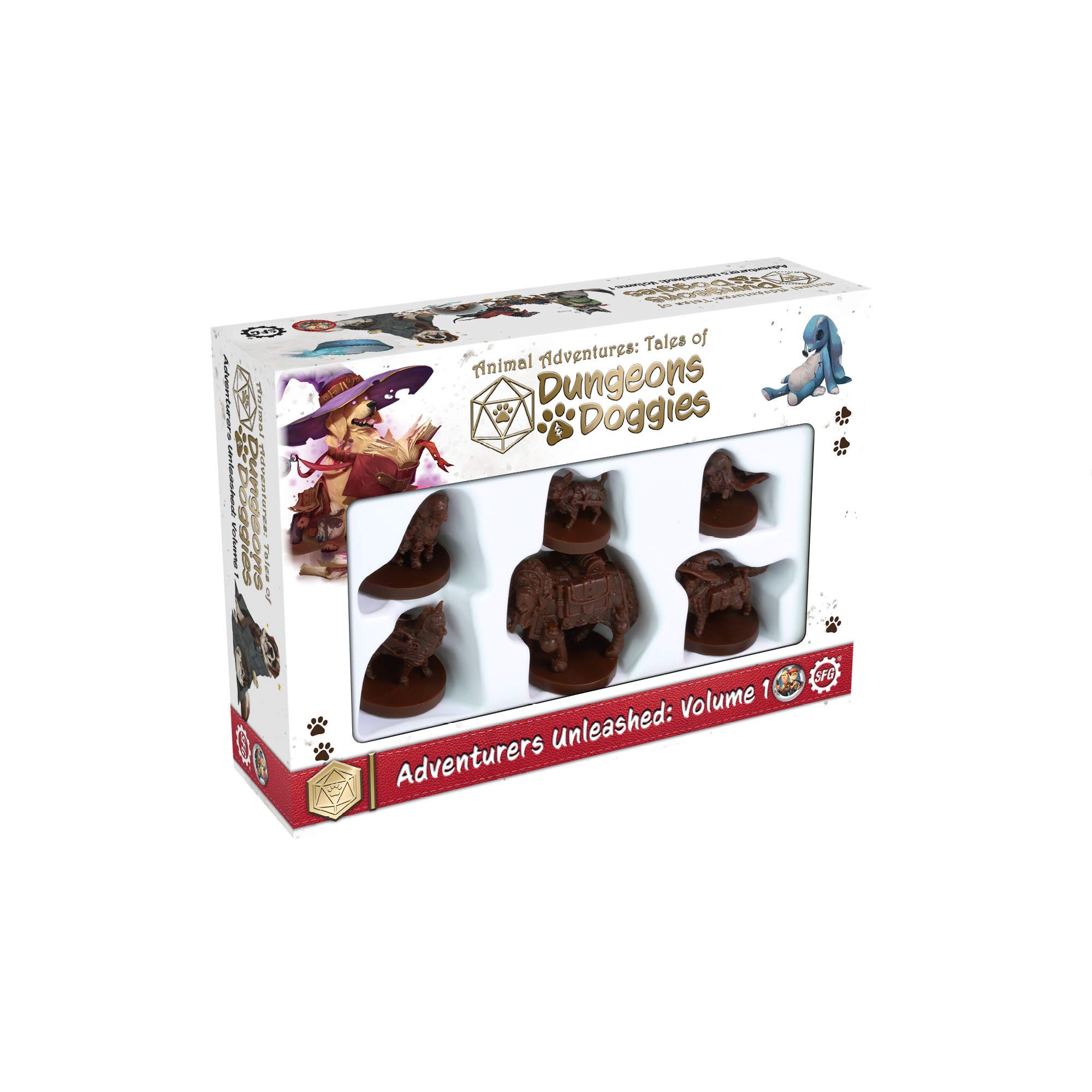 Steamforged Games | Dungeons & Doggies Adventurers Unleashed: Volume 1 | Accessory | Ages 3+ | 2-4 Players