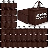 Windyun Reusable Grocery Bags Large Non Woven Shopping Bags with Handles Foldable Portable Tote Bulk, 12.6 x 11.8 x 6.3 Inch