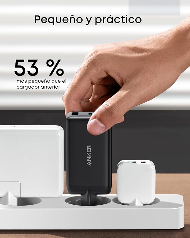Carregador usb c anker charger 735 (nano ii 65w), carregador de parede rápido pps compacto de 3 portas para macbook pro/air, ipad pro, galaxy s20/s10, dell xps 13, note 20/10+, iphone 13/pro, pixel , etc.