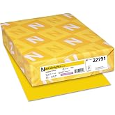 Astrobrights Colored Cardstock, 8.5&rdquo; x 11&rdquo;, 65 lb/176 GSM, Sunburst Yellow, 250 Sheets (22791)