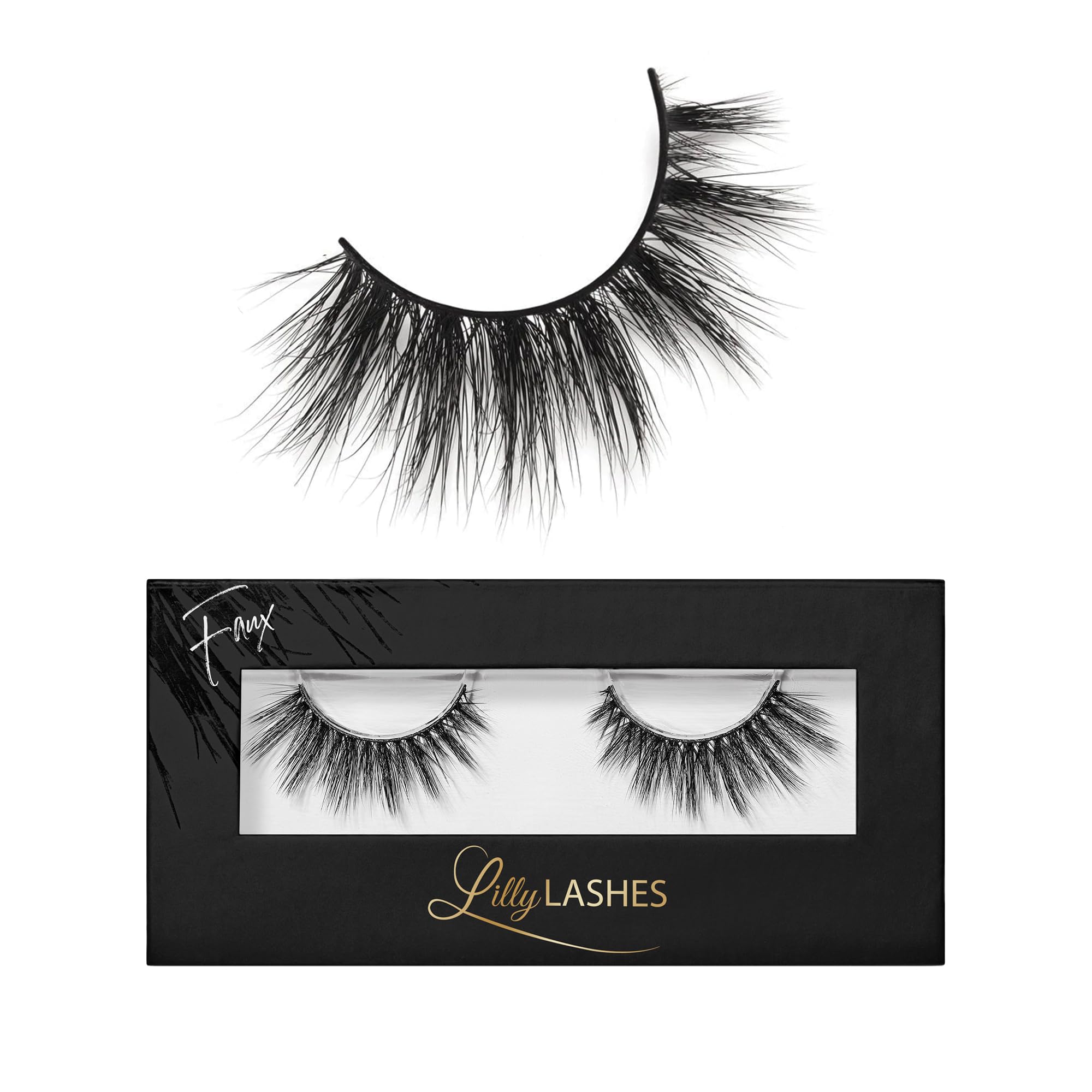 Photo 1 of Lilly Lashes 3D Miami Flare Faux Mink Strip Eyelashes, False Eyelashes Dramatic Look, Reusable False Lashes, Fake Lashes Pack, Lash Strips with Luxury Silk Like Fibers, No Lash Glue Included