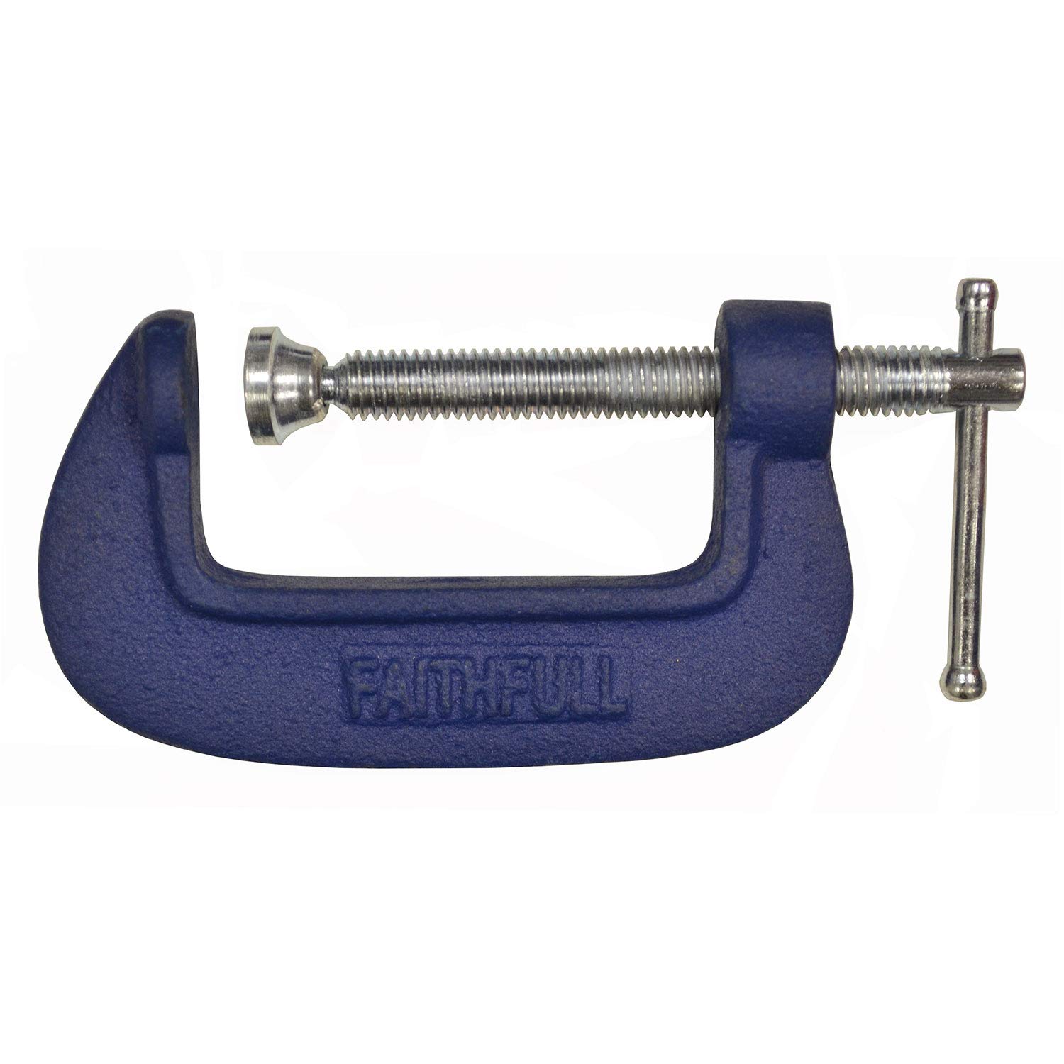 Faithfull FAIHC1 Mini G Clamp 25 mm (1 Inch) Capacity, 16 mm Throat, Blue