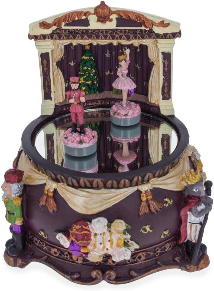 BestPysanky Nutcracker Dancing with Ballerina Animated Music Box