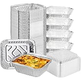 Green Direct Aluminum Pans With Lids 1LB Oblong Pans with Dome lids- 25