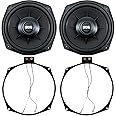 Earthquake Sound X84SWS 8-inch Shallow Woofer System Under-the-Seat Subwoofers with Gaskets, 4-Ohm (Pair)