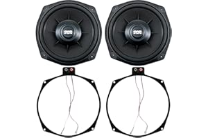 Earthquake Sound X84SWS 8-inch Shallow Woofer System Under-the-Seat Subwoofers with Gaskets, 4-Ohm (Pair)