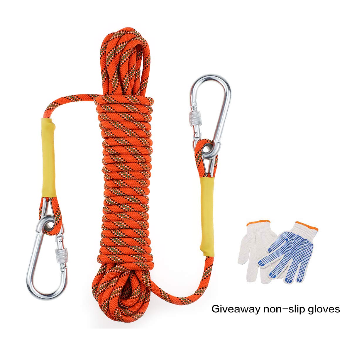 HeeJo Outdoor 8MM Static Climbing Rope 10M(32ft) 20M(65ft