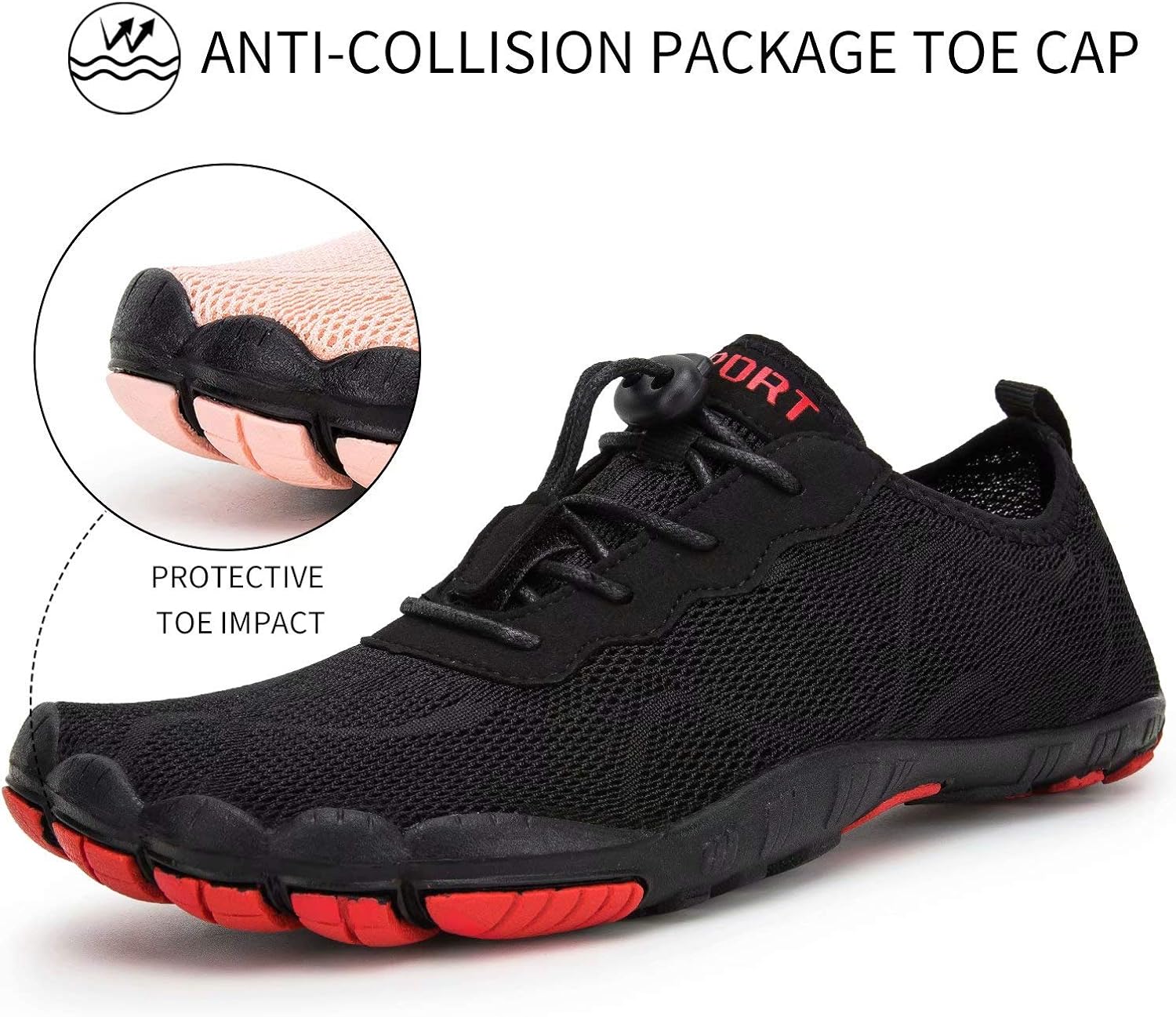  | Water Shoes for Men and Women Barefoot Quick-Dry Aqua Sock Outdoor Athletic Sport Shoes for Kayaking, Boating, Hiking, Surfing, Walking | Water Shoes