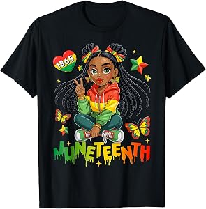 Juneteenth Happy Coquette Birthday 1865 Girls Kids Toddler T-Shirt