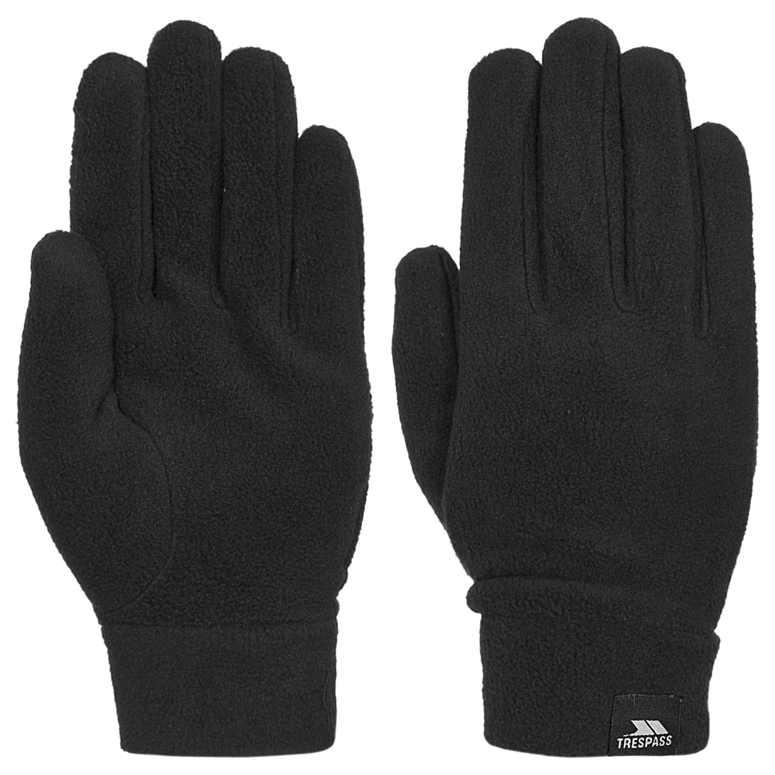 Trespass Mens Ski Gloves Snowboarding Black Warm with Anti Pil Fleece Gaunt II