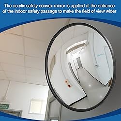 Maitys 2 Pcs Convex Mirror Acrylic Safety Security