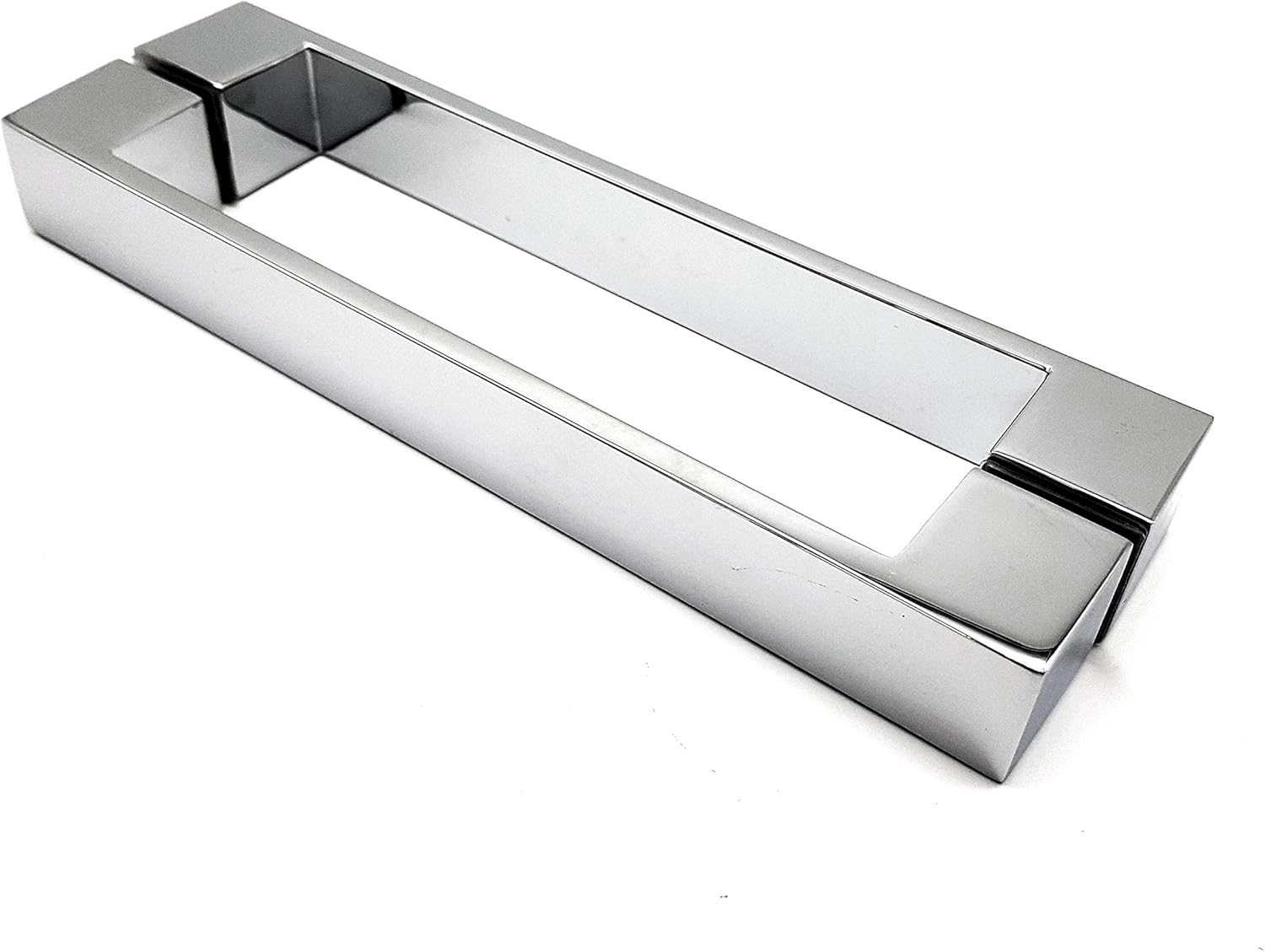 Pair of Chrome Shower Door Handles 192mm Hole Centres 225mm Long