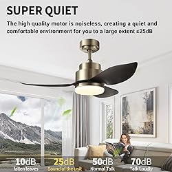 Surtime Modern Ceiling Fans With Lights Remote