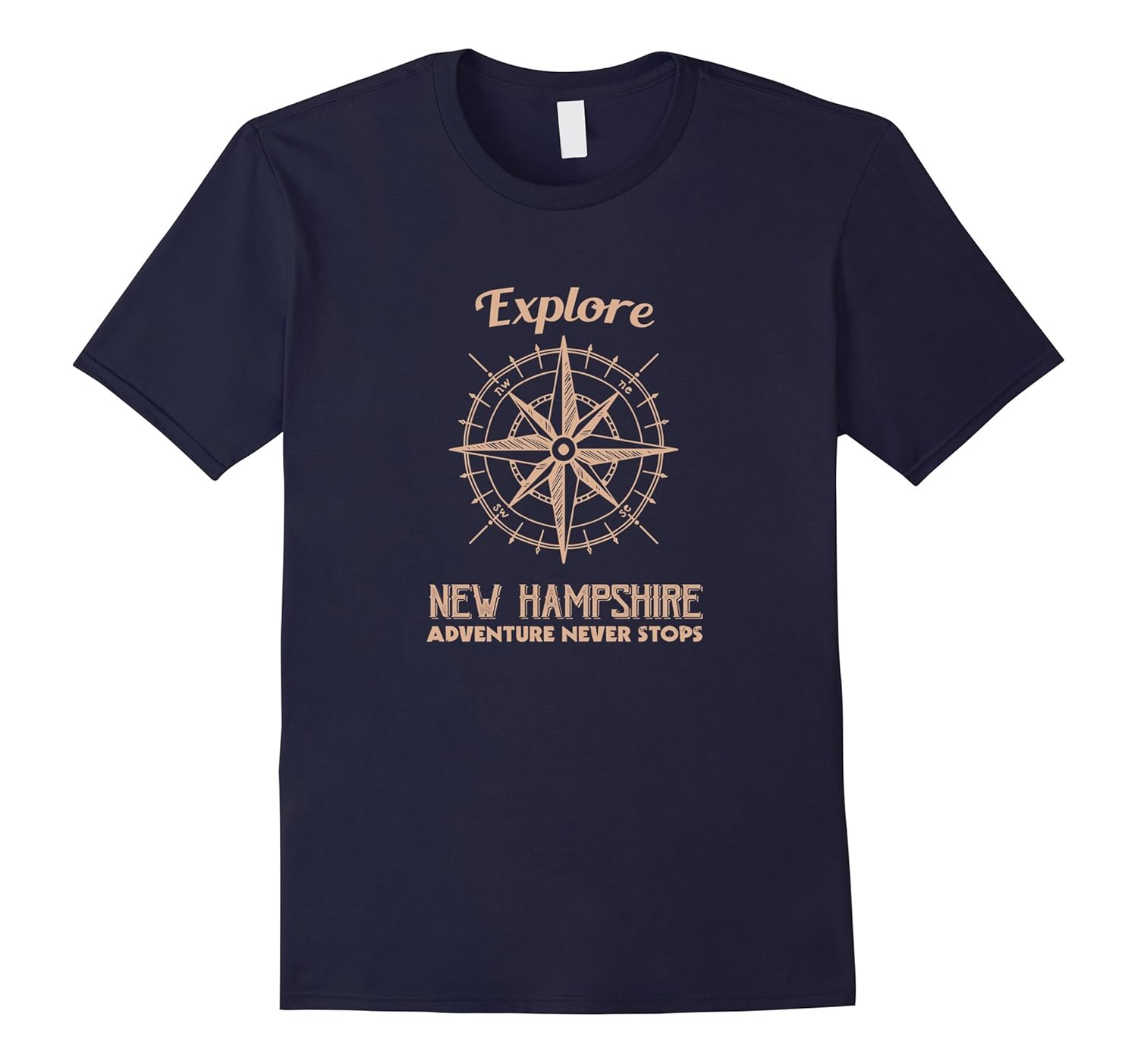 Explore New Hampshire Adventure Never Stops Vacation T-Shirt-ANZ