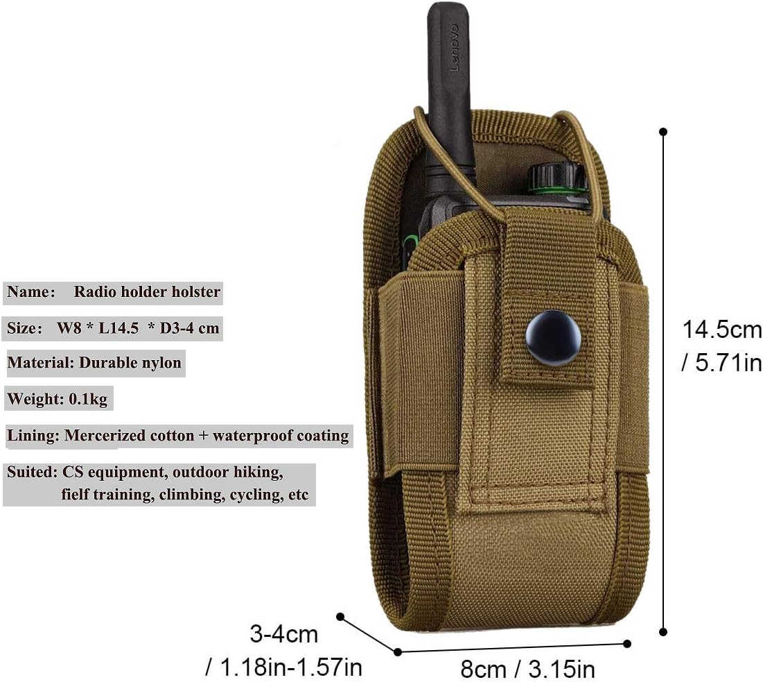 Potable Walkie Talkie Nylon Tactical Pouch Belt Waist Pack Bag Radio Bag Holder Potable Walkie Talkie Nylon Tactical Pouch Belt Waist Pack Bag Radio Bag Holder