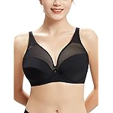 AILIVIN Underwire Minimizer Bras for Women Cross Back Full Coverage Plus Size Non Padded Bra,Lifting Bra for Heavy Breast