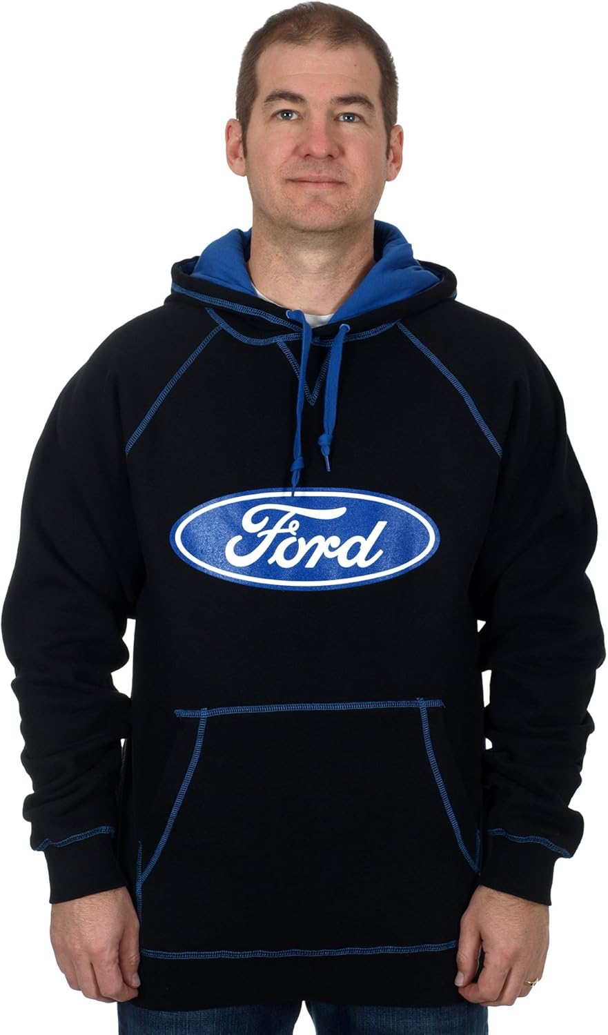 ford hoodie men on Amazon Com Men S Ford Pullover Hoodie Sm Black Clothing