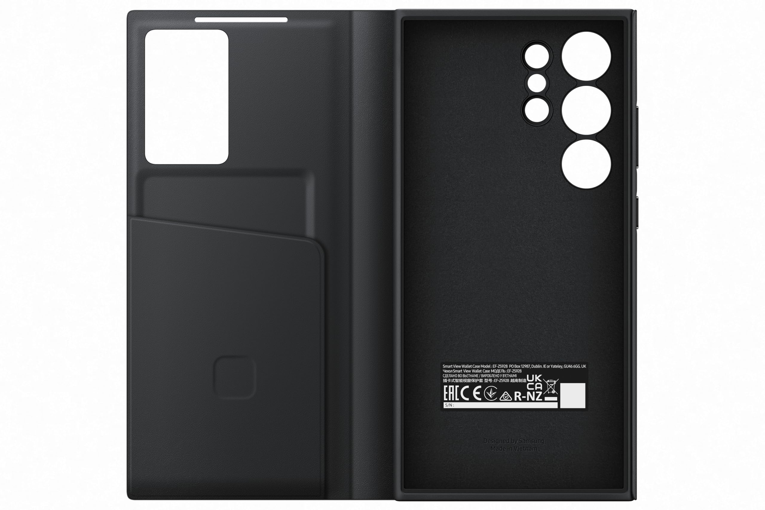 Samsung Galaxy Official S24 Ultra Smart View Wallet Case, Black