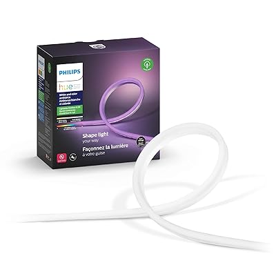Philips Hue White &amp; Color Ambiance Outdoor LightStrip 2m/7ft (Requires Hue Hub, Works with Amazon Alexa, Apple HomeKit, and Google Assistant)