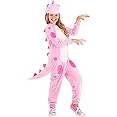Fun Costumes Pink Dinosaur Girl's Onesie Medium