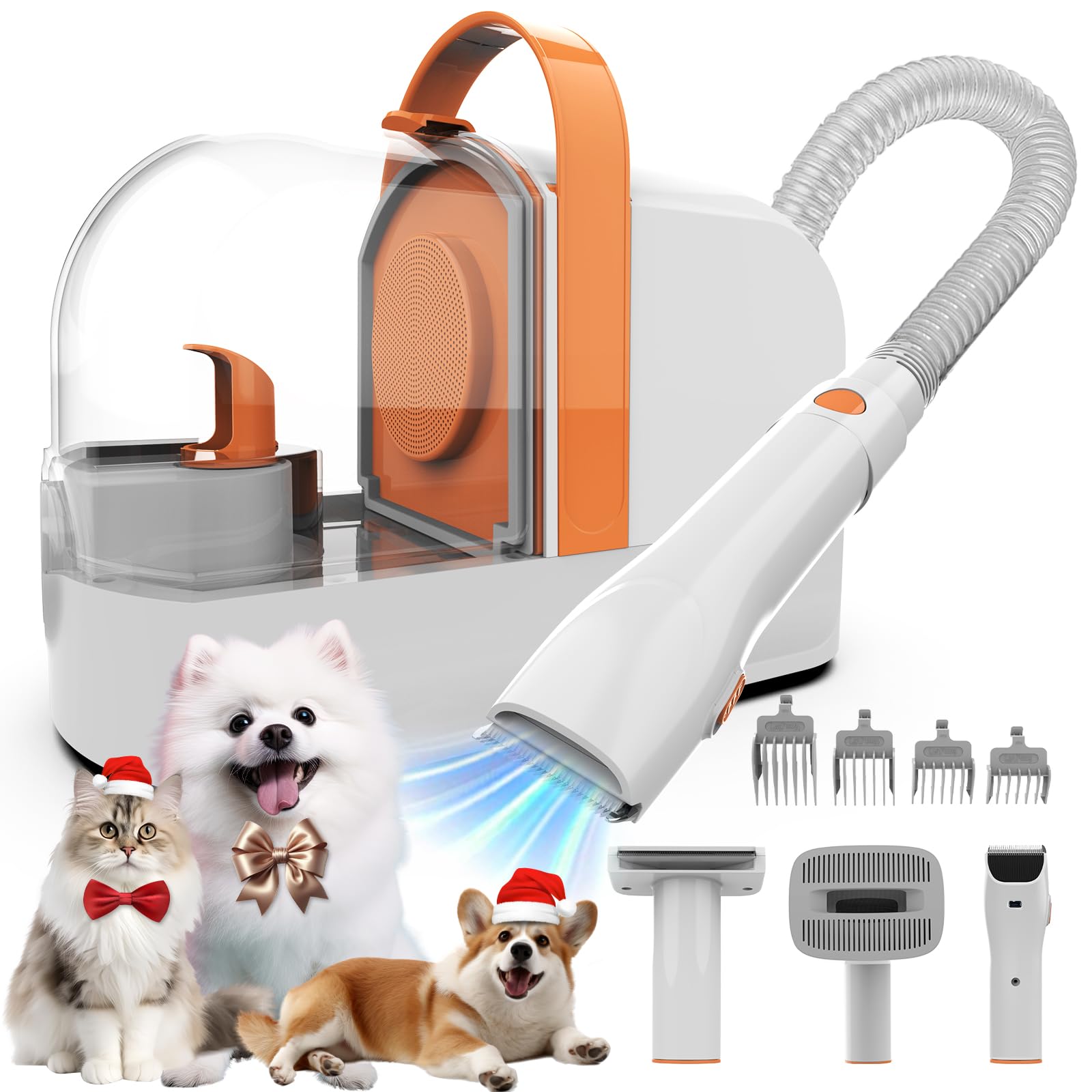 Photo 1 of ubrobo Dog Grooming Vacuum, Dog Grooming Kit with Pet Clippers, 12,000Pa Pet Hair Vacuum for Dogs, Low Noise Home Cleaning Tool in 1, PG10