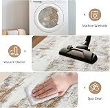 Famibay 160x230cm Beige Wool Effect Rug Non Slip Low Pile Large Abstract view 8