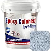 Epoxy Floor Paint, Epoxy Floor Paint 176 Oz, High-gloss Marble Effect Coating, Garage Floors Painting, Covers Approximately 30 to 34 Sq Ft (Sea Gray, 176Oz/5kg)