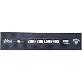 Bourbon Legends Bar Mat Spill Rail Officially Licensed Mat - 23.5" x 5.0" - Maker's Mark, Basil Hayden, Knob Creek, Jim Beam