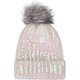 KEEPFLY Kids Winter Hat Toddler Knitted Pom Beanies Tie Dye Baby Girls Hat 4-12 Years