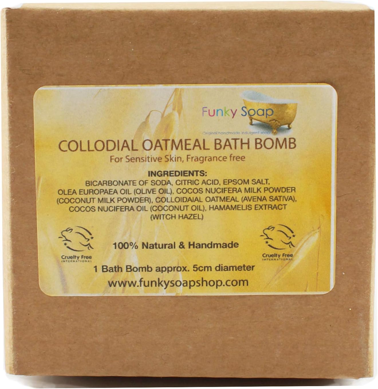 Colloidal Oatmeal Bath Bomb for Sensitive Skin, 5cm Diameter – BigaMart