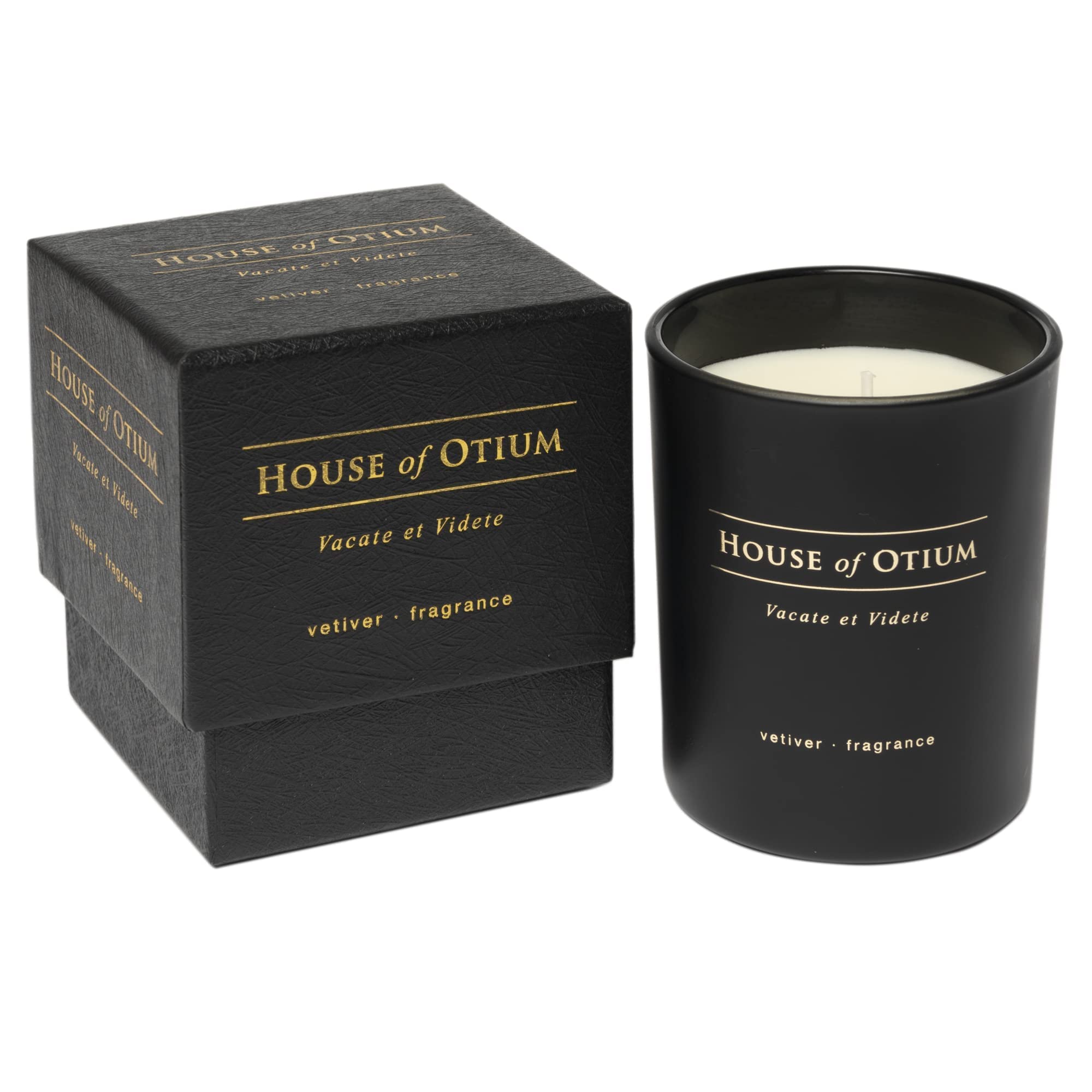 House Of Otium Tranquil Vetiver Aromatherapy Candle, Single Wick | Premium Soy Wax for Calm & Serenity | Earthy Vetiver Scented, 160g, 35Hr Burn