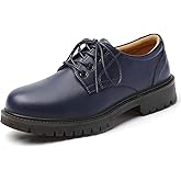XMM Oxford Shoes for Women Lace up Flats Women's Oxfords Saddle Non-Slip Work Office Comfortable Dress Business Casual Dressy Shoes