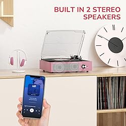 Record Player with Speakers Belt-Driven Vintage