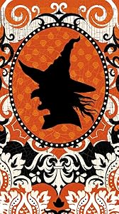 Cypress Home Spooky Witch Silhouette Paper Guest Towel, 15 count