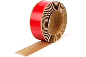 Bnell Floor Transition Strip Floor Cover Strips Self Adhesive Flooring Transitions Laminate Floor Strip Vinyl Floor Flat Divider Strip for for Joining Floor Gaps (3.28FT,2in, Yellow Oak)