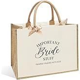 NBIAN Bride Bridesmaid Mother of The Bride Mother of The Groom Gifts for Women Canvas Tote Bag